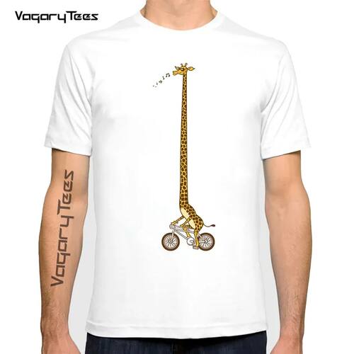 Funny giraffe t shirt men 2022 Bicycle Classic Ride tshirt m