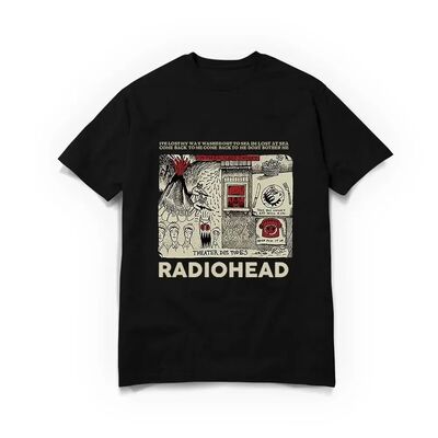 Men's T-shirt Radiohead Short Sleeve Vintage Classic Tee Nor