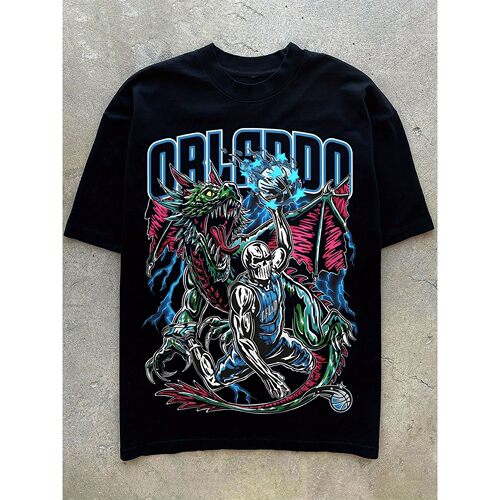 Men's Retro Basketball Star Graphic Cotton T-Shirt Soft Brea