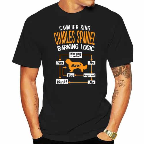 100% Cotton O-neck Custom Printed Men T shirt Cavalier King