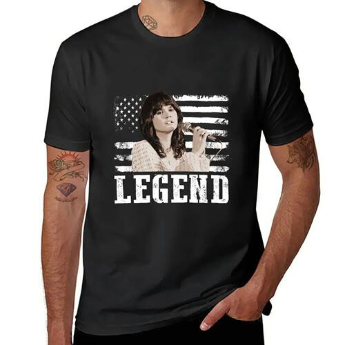 Distressed American Flag Linda Ronstadt Music Legend T-Shirt