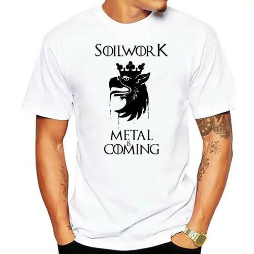 New arrived tshirt SOILWORK METAL IS COMING LIGHT GREY T-Shi
