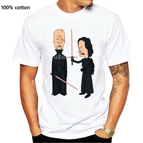X Beavis And Butthead  Kylo Ren Funny Mashup White T-Shirt F