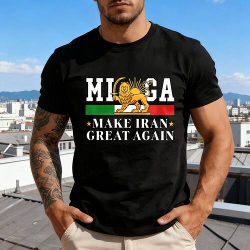 Miga Make Iran Great Again Shirt Lion Sun Old Historic Tshir