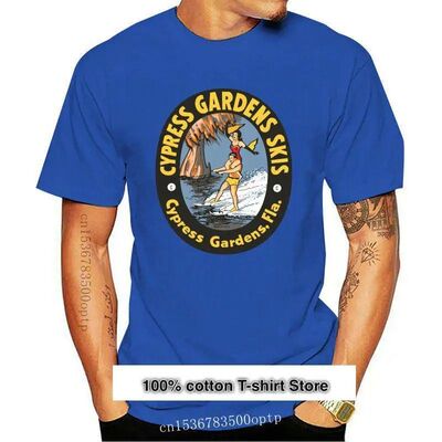 Cypress Gardens-Camiseta con calcomanía de esquís, camiset