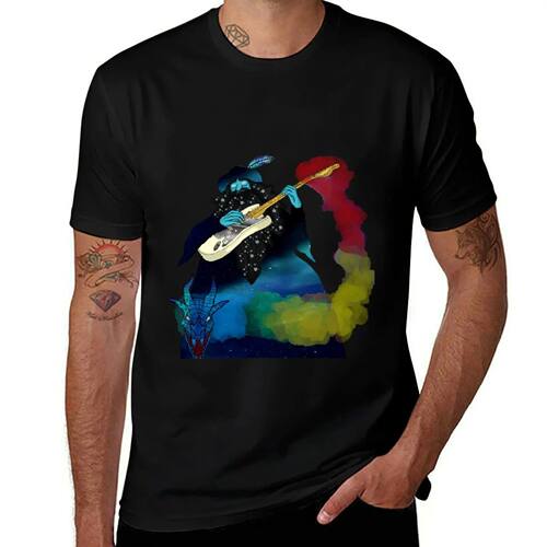 Guitar Playing Wizard T-Shirt animal prinfor boys funny shir