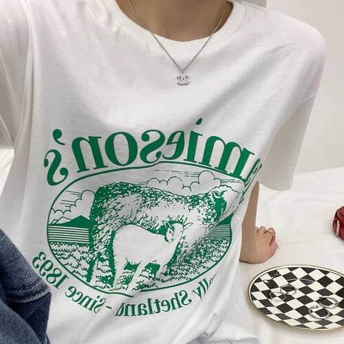 6024 America Jamieson Sheeps Printed Vintage 90s Tshirt fema