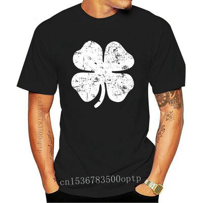 Grunge White Clover t shirt Custom cotton O-Neck Formal Sunl