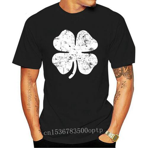 Grunge White Clover t shirt Custom cotton O-Neck Formal Sunl