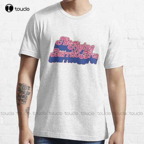 New The Flying Burrito Bros T-Shirt Cotton Tee Shirt christi