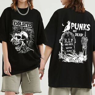 Rock Band The Exploited Retro Graphic Tee Shirt Punks Not De