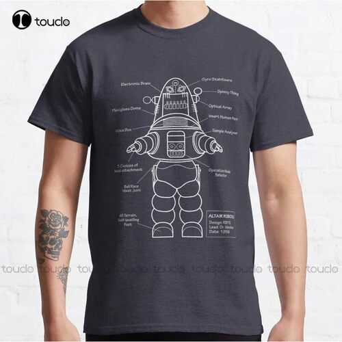New Robot Anatomy Classic T-Shirt Cotton Tee Shirt Workout?S