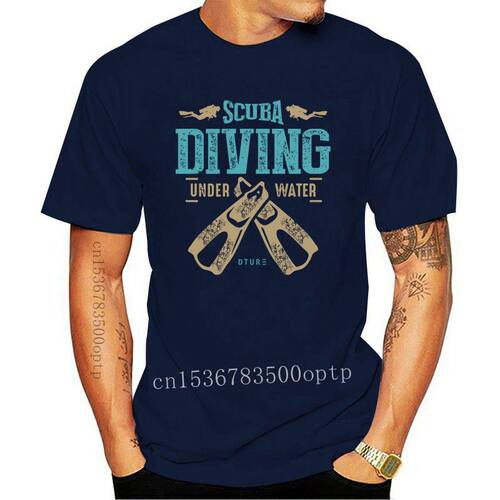 New Vintage Men Scuba Diving T-Shirts Designer Pure Cotton S