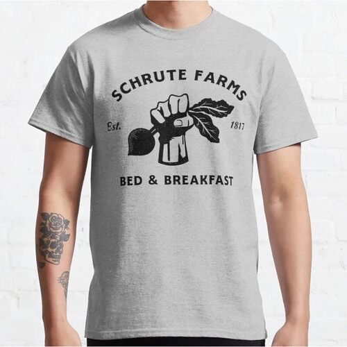 New Schrute Farms Classic T-Shirt Cotton Men Tee Shirt Boys