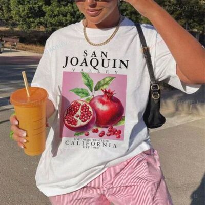 Women Pomegranate Cottagecore Aesthetic Tshirt Vintage Botan