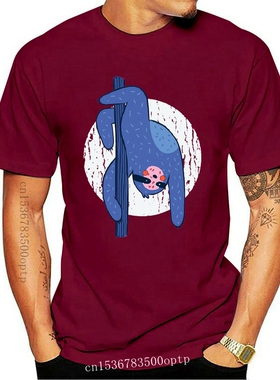 New Pole Dance Sloth - WomenS Funny Illustrations T-Shirt Cu