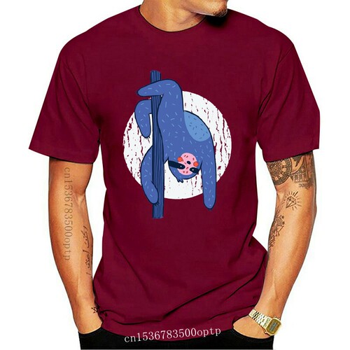 New Pole Dance Sloth - WomenS Funny Illustrations T-Shirt Cu