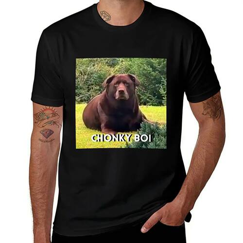 CHONKY BOI T-Shirt Short sleeve tee plain Funny t-shirt mens
