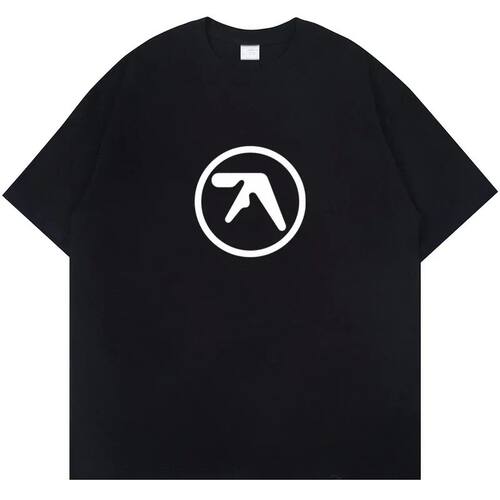 Punk Aphex Twin Print T-Shirt Oversize Hip Hop Men's Streetw