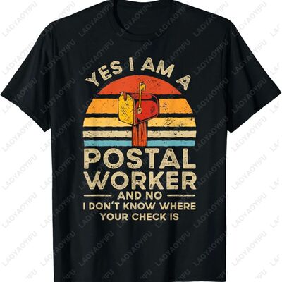 Postal Worker Mailbox Graphic T Shirts Street Fashion Men Cl