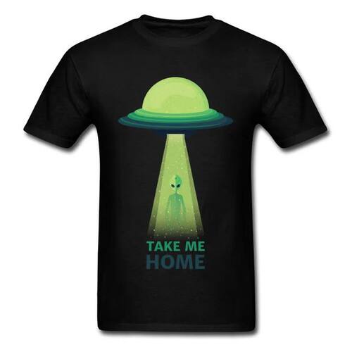 UFO Alien Fashion Graphic Tshirts Women Heel Home Men T-shir