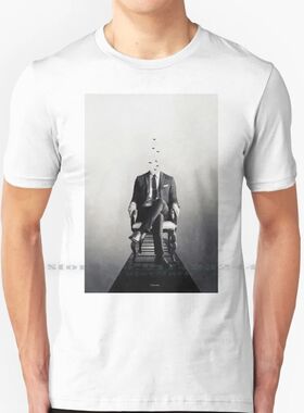 Perception 100% Cotton T Shirt Collage Surreal Black And Whi