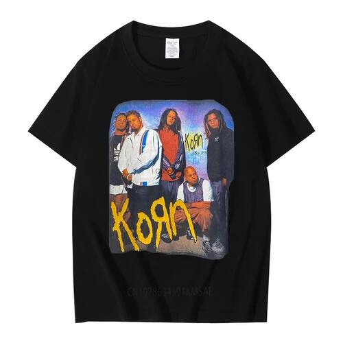 90s American Rock Band Korn ISSUES T Shirt Metal Gothic T-sh