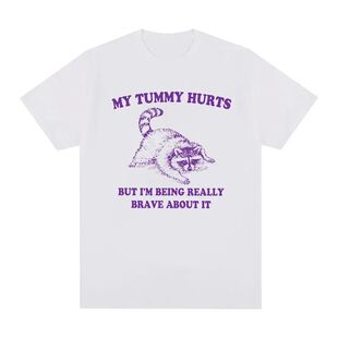 2015Brave about It Raccoon Meme T Shirts Funny Men Women Cas