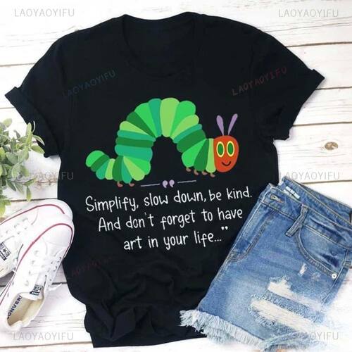 The Very Hungry Caterpillar Woman Graphic T Shirts Book Love