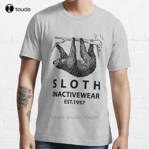 New Sloth Inactivewear Sloth Lazy Animal Sport T-Shirt Cotto