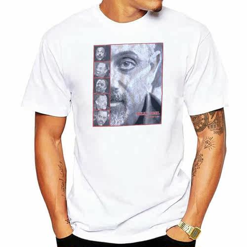 T-Shirt homme noir, design de dessin animé, Billy Joel, My