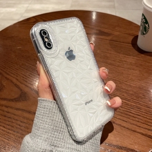 钻石纹手机壳适用苹果xsmax硅胶x透明iphone软壳xr全包iphonex镜头xsxmax防摔xmax新款10网红9套ins风ipx女xa