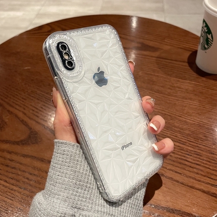 钻石纹手机壳适用苹果xsmax硅胶x透明iphone软壳xr全包iphonex镜头xsxmax防摔xmax新款10网红9套ins风ipx女xa