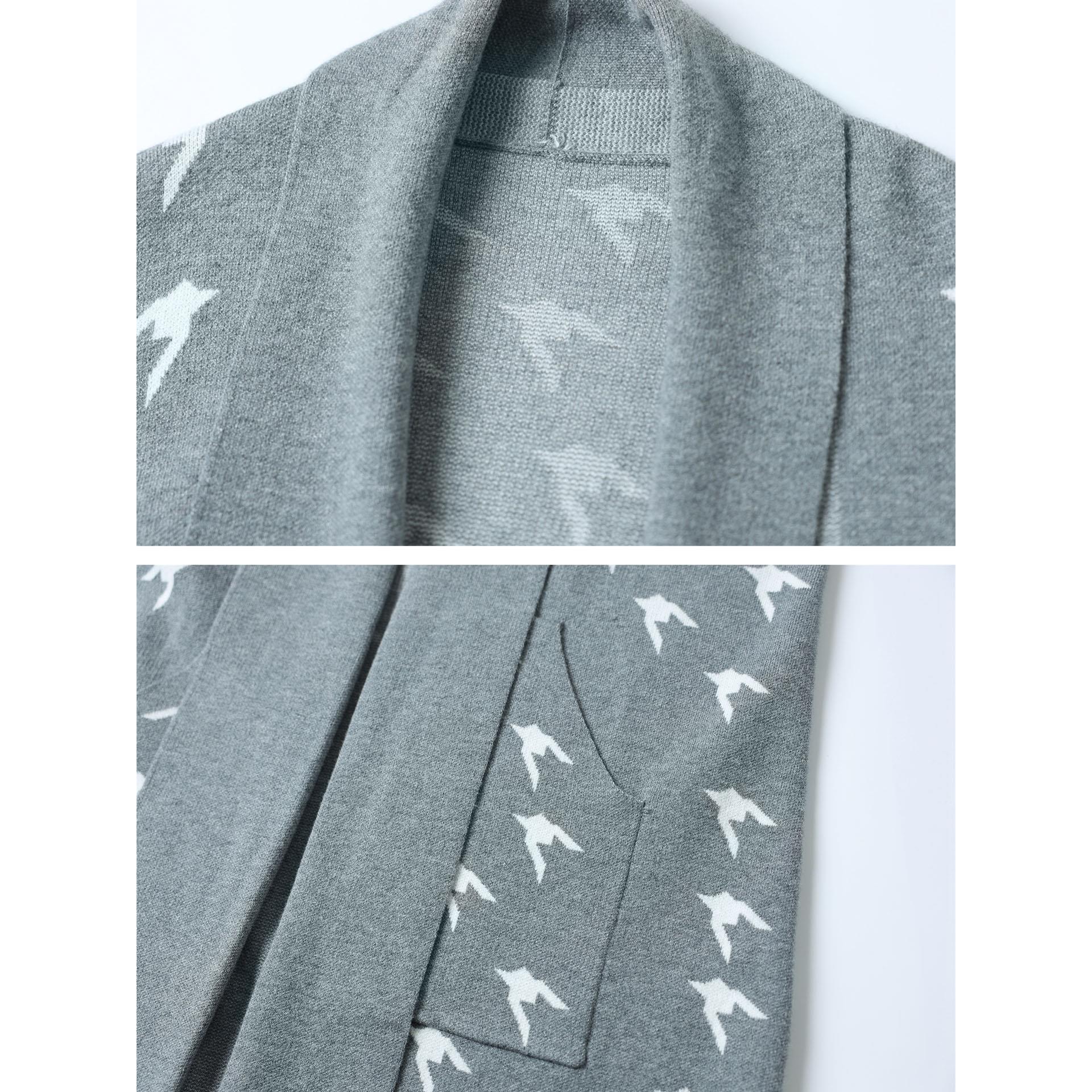 JOYIASS2025秋季新款设计感针织衫女开衫时尚V领上衣披肩千鸟格外