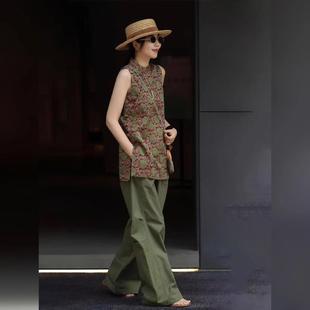 新款 RIERA新中式 國風(fēng)復(fù)古無袖 背心馬甲女2025夏季 高級(jí)感氣質(zhì)盤扣