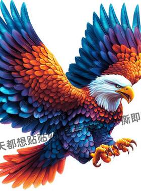 雄鹰展翅霸气老鹰贴纸电动摩托车汽车个性遮瑕贴画墙面装饰贴纸画