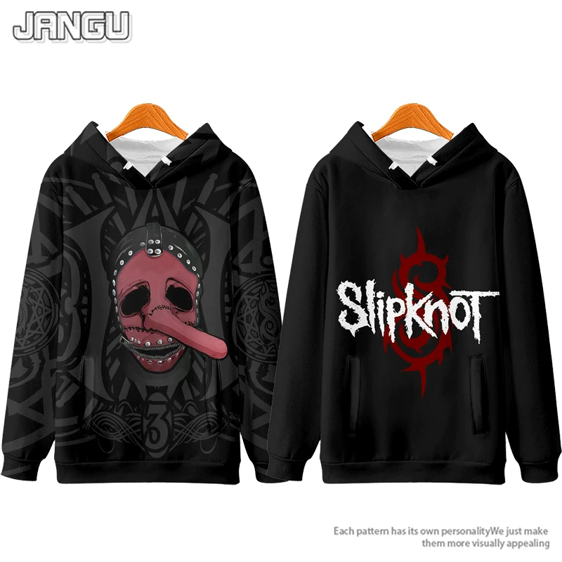 Живой свитшот с принтом группы Slipknot, рок-музыкальные периферии, мужской свитер, соединяет хип-хоп стиль, обрезающая одежда в стиле панк
