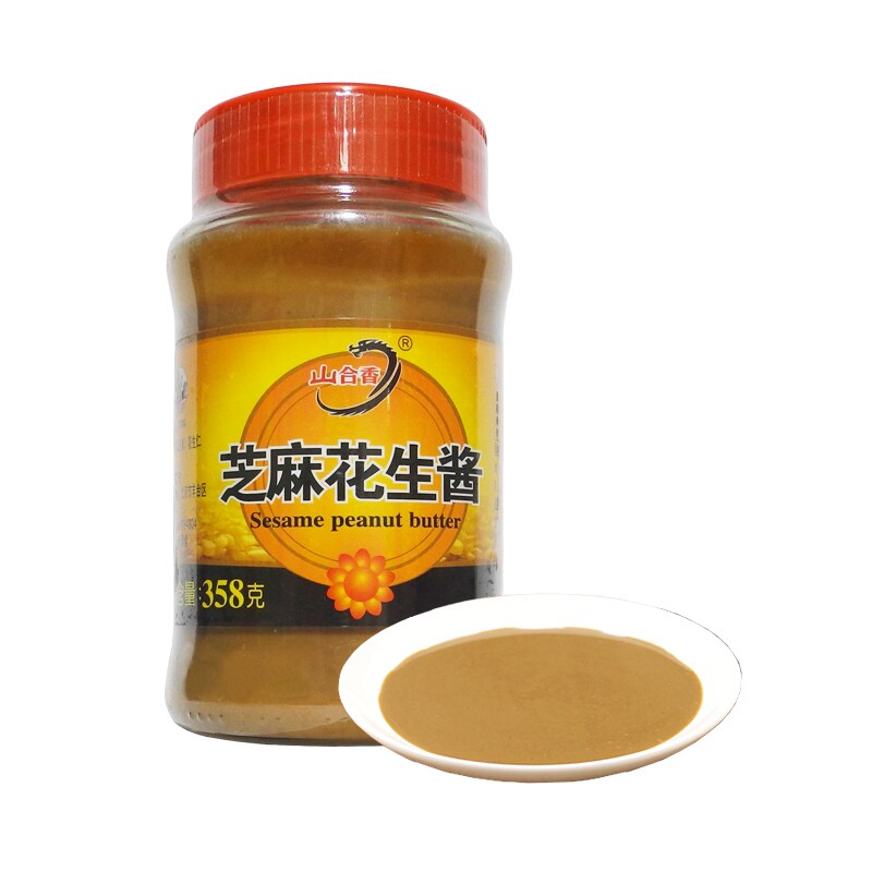 山合香芝麻花生酱 358g瓶装混合酱北京拌面烧饼蘸料火锅凉皮麻酱