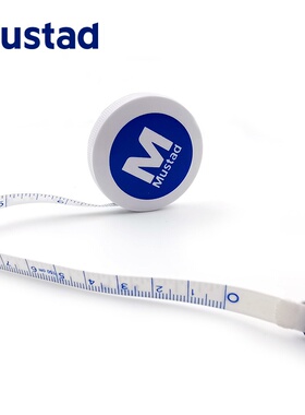 mustad迷你自动伸缩便携量鱼软尺溪流微物路亚钓鱼小工具配件拍照