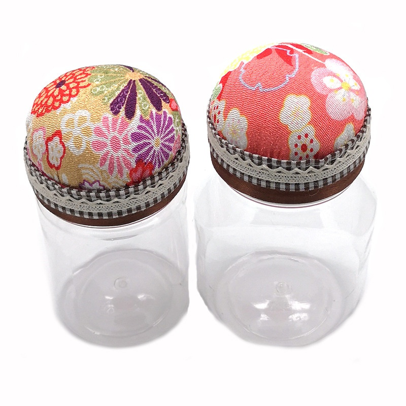 和风针插包针垫收纳塑料瓶套装布艺插针扎十字绣工具手工缝纫E277