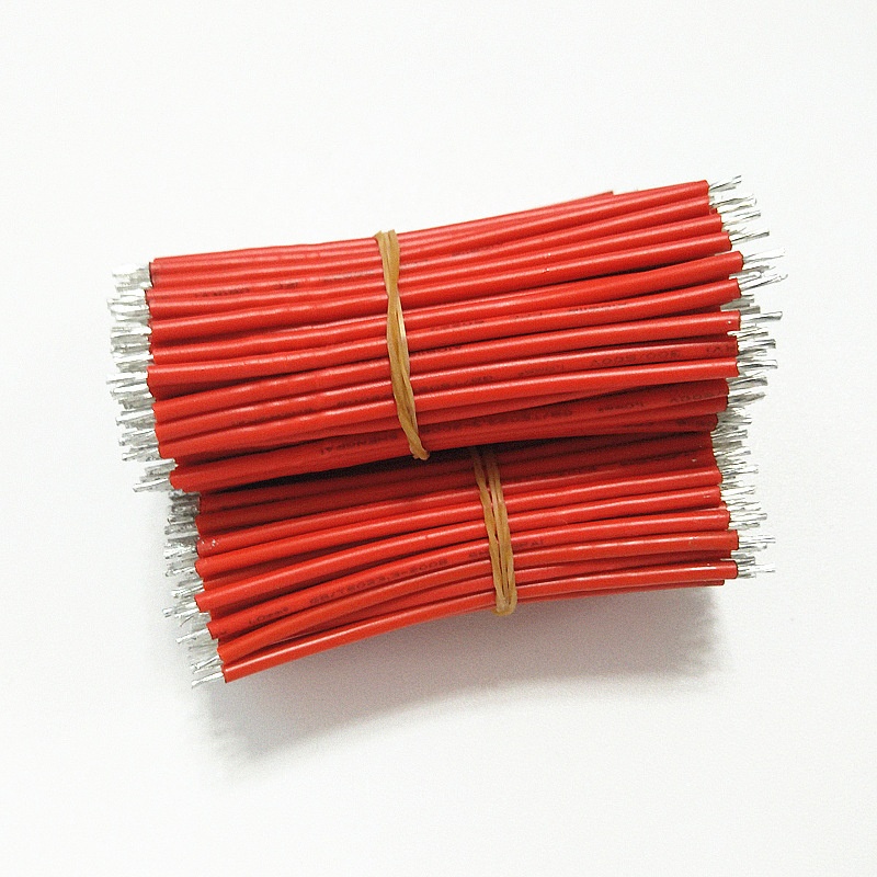 厂家直销 UL3239 高温硅胶线30AWG端子连接线 110mm剪线导线加工