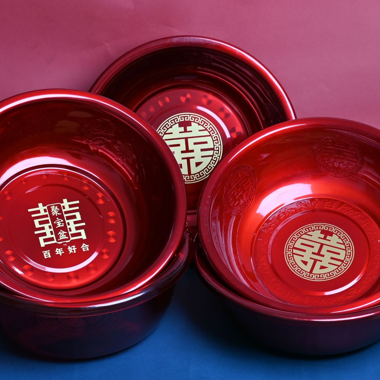 陪嫁物品全套结婚脸盆不锈钢塑料用品大全娘家嫁妆套装行李箱