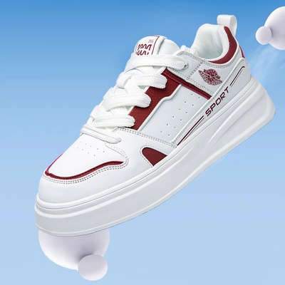秋季新款大码板鞋潮流休闲鞋百搭小白鞋情侣鞋厚底舒适运动鞋男鞋