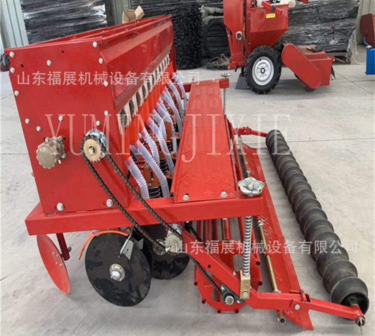 小麦播种机四轮车带高粱大豆谷子蔬菜种植机7行小麦免耕播种机