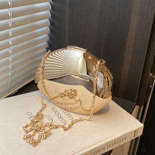 Evening Party Bag Cute Shiny Metal Crossbody Bags Small Pur