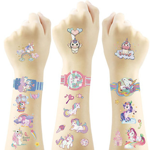 Sheets Glittering Unicorn Tattoo Stickers for Personalized
