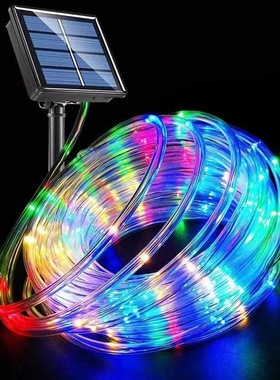 LED Solar String Lights Garden Waterproof Tube Ro Christmas