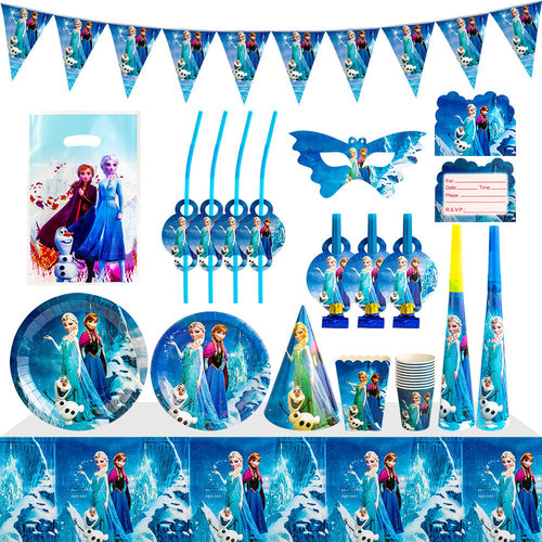 Frozen birthday party decoration disposable tableware