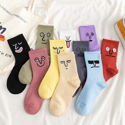 Korea Funky Harajuku Trend Women Colorful Funny Socks girl