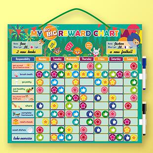 avior Chores Chart Board Educational Table Calendar Kids Toy